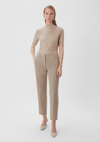 COMMA Regular Trousers in Beige: front