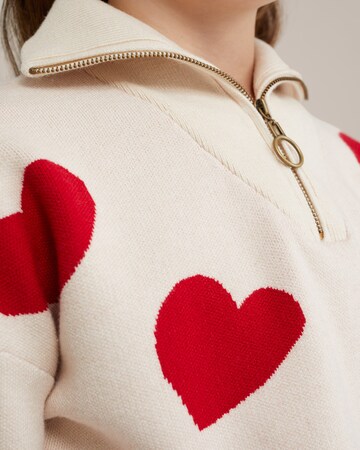 WE Fashion Свитер в Бежевый
