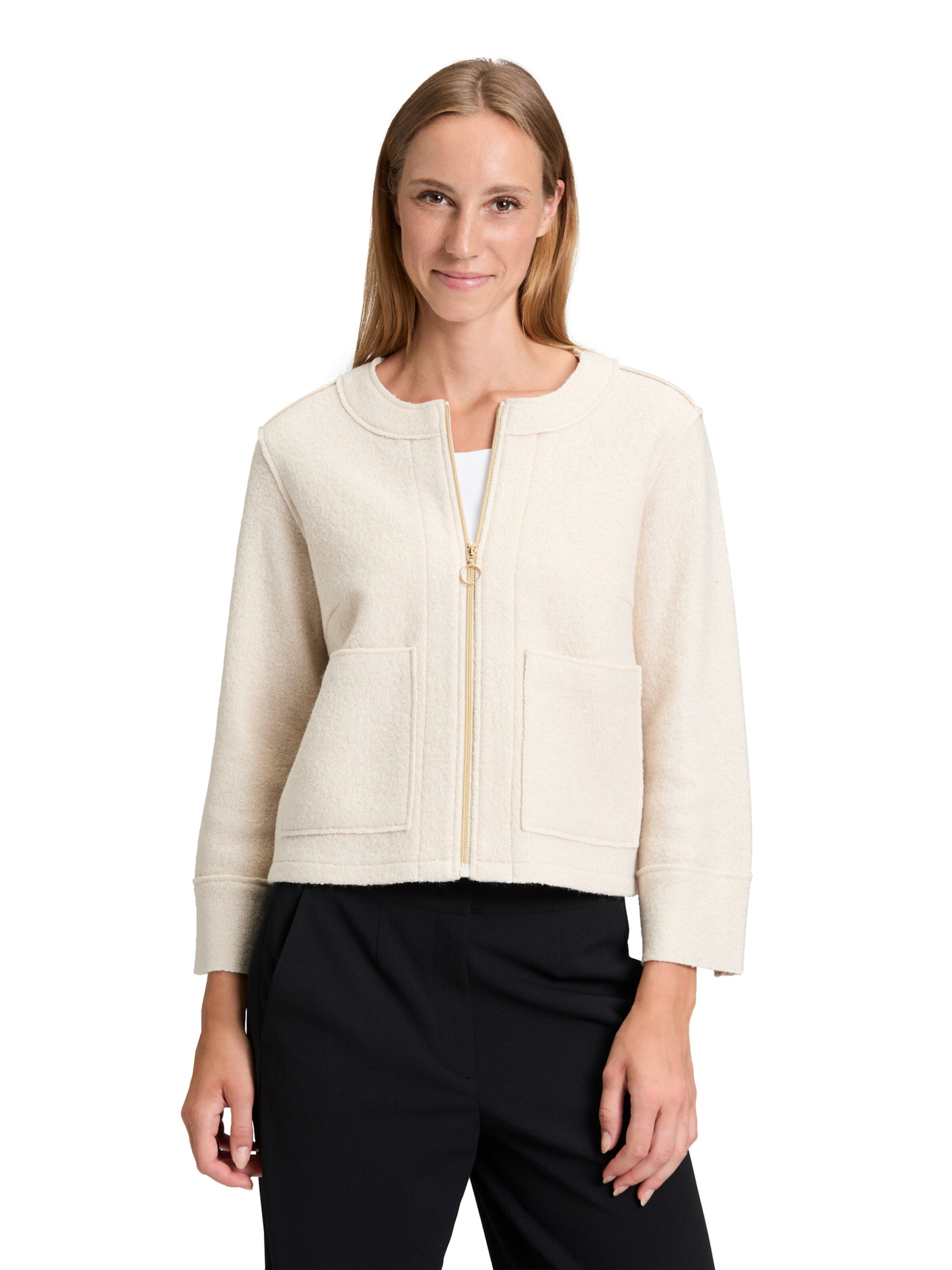 Betty Barclay Blazer-Jacke mit Taschen in Beige: Vorderseite
