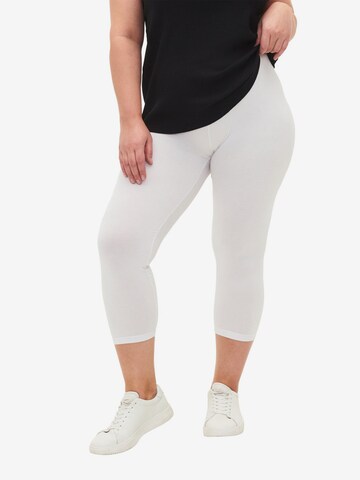 Skinny Leggings Zizzi en blanc : devant