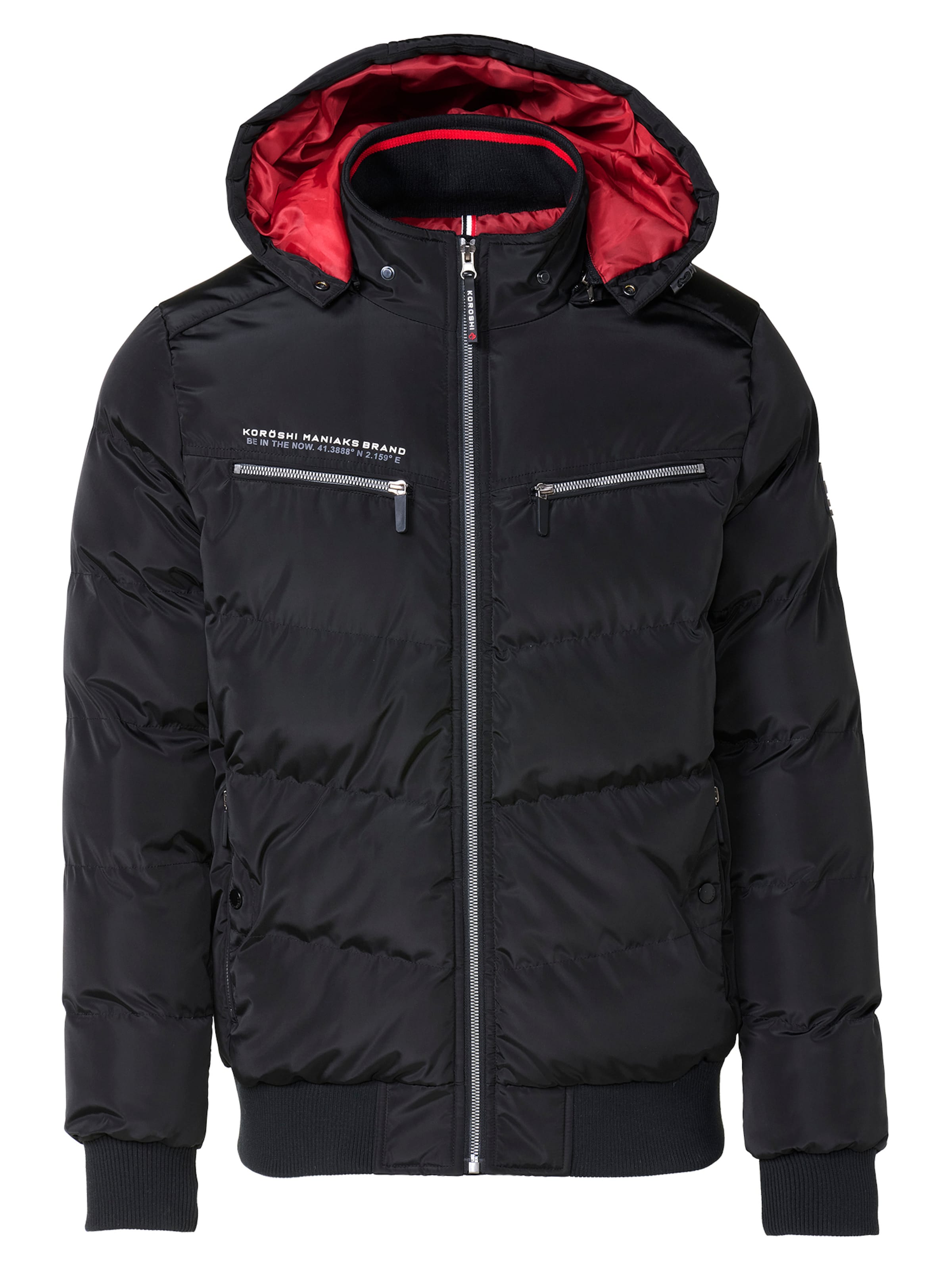 KOROSHIZimska jakna - crna boja: prednji dio