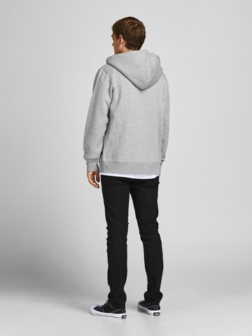 JACK & JONES - Sudadera con cremallera en gris