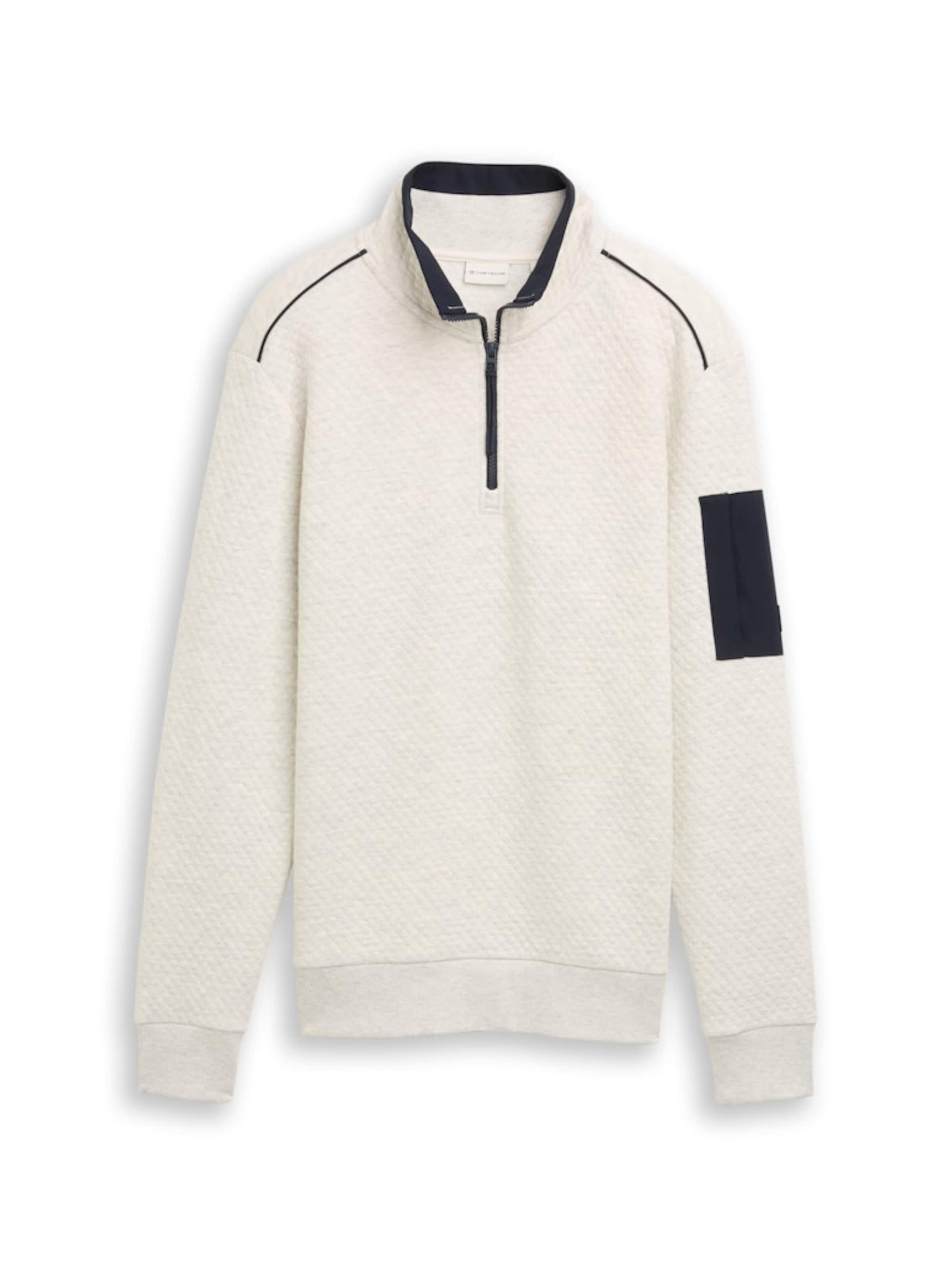 Sweat-shirt TOM TAILOR en beige : devant