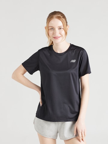 new balance - Camiseta funcional 'Essentials' en negro: frente