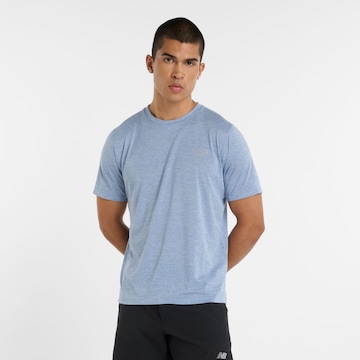 T-Shirt 'Athletics' new balance en bleu : devant
