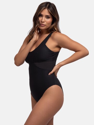 Bustino Costume intero modellante di Dorina in nero: frontale