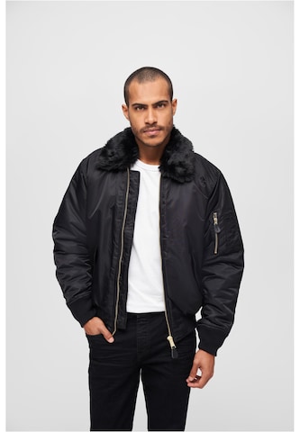 Brandit Between-Season Jacket in Black: front