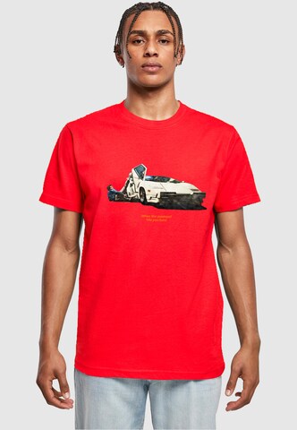 Mister Tee - Camiseta 'Weekend Wolf' en rojo: frente