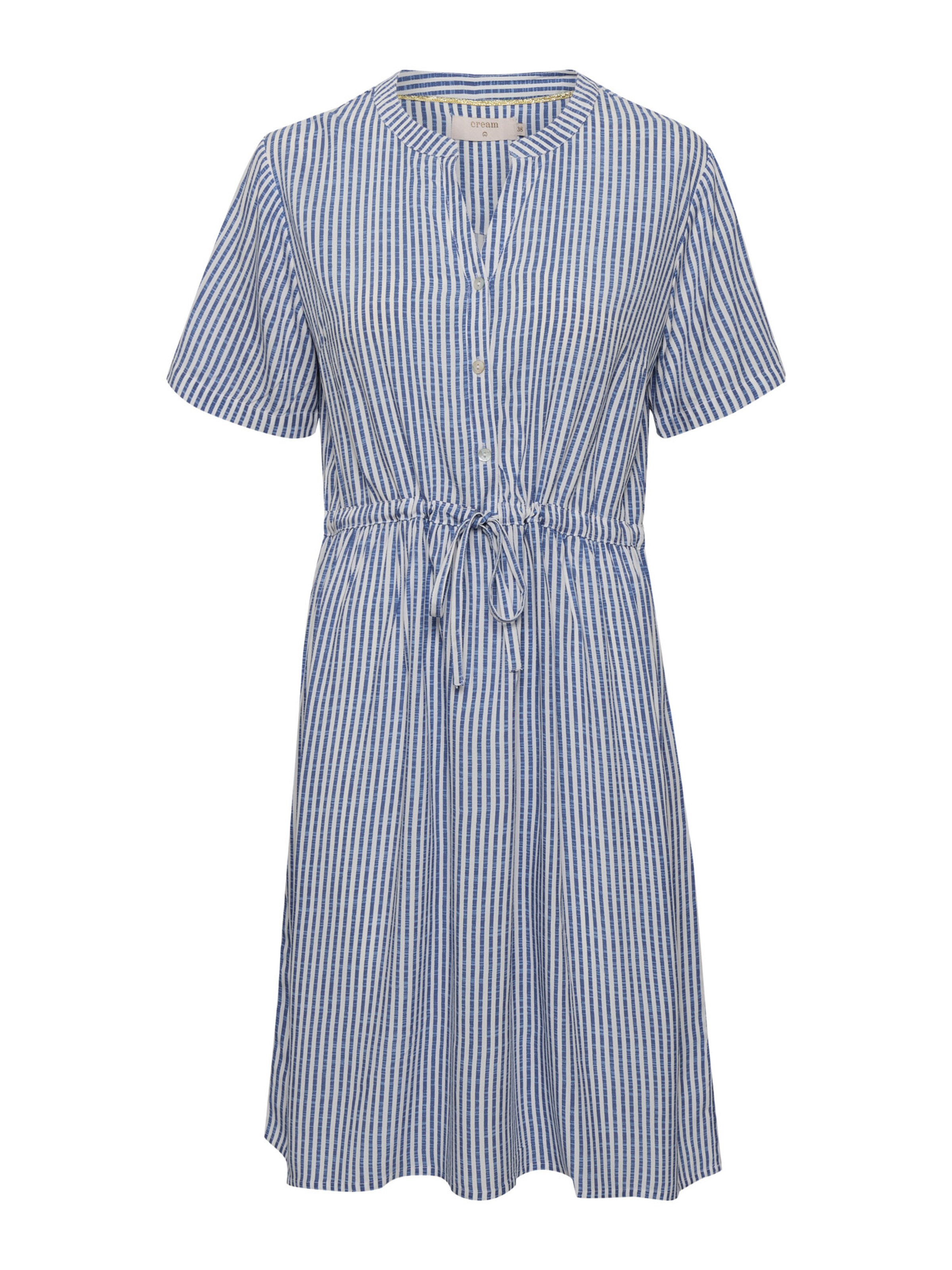 Cream Kjole 'Ferina' i blå: forside