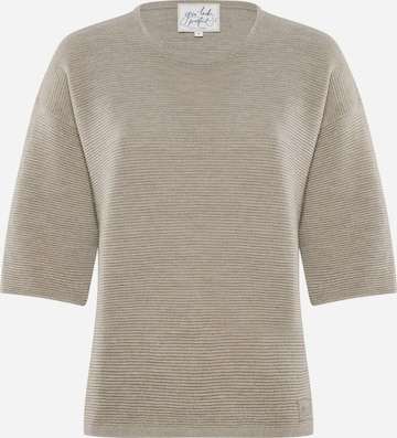YOU LOOK PERFECT Sweater 'PULLOVER FAY - Halbarm Pullover in Strukturstrick' in Grey: front
