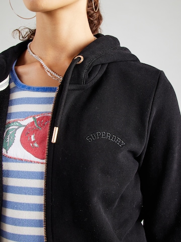 Veste de survêtement 'ESSENTIAL' Superdry en noir