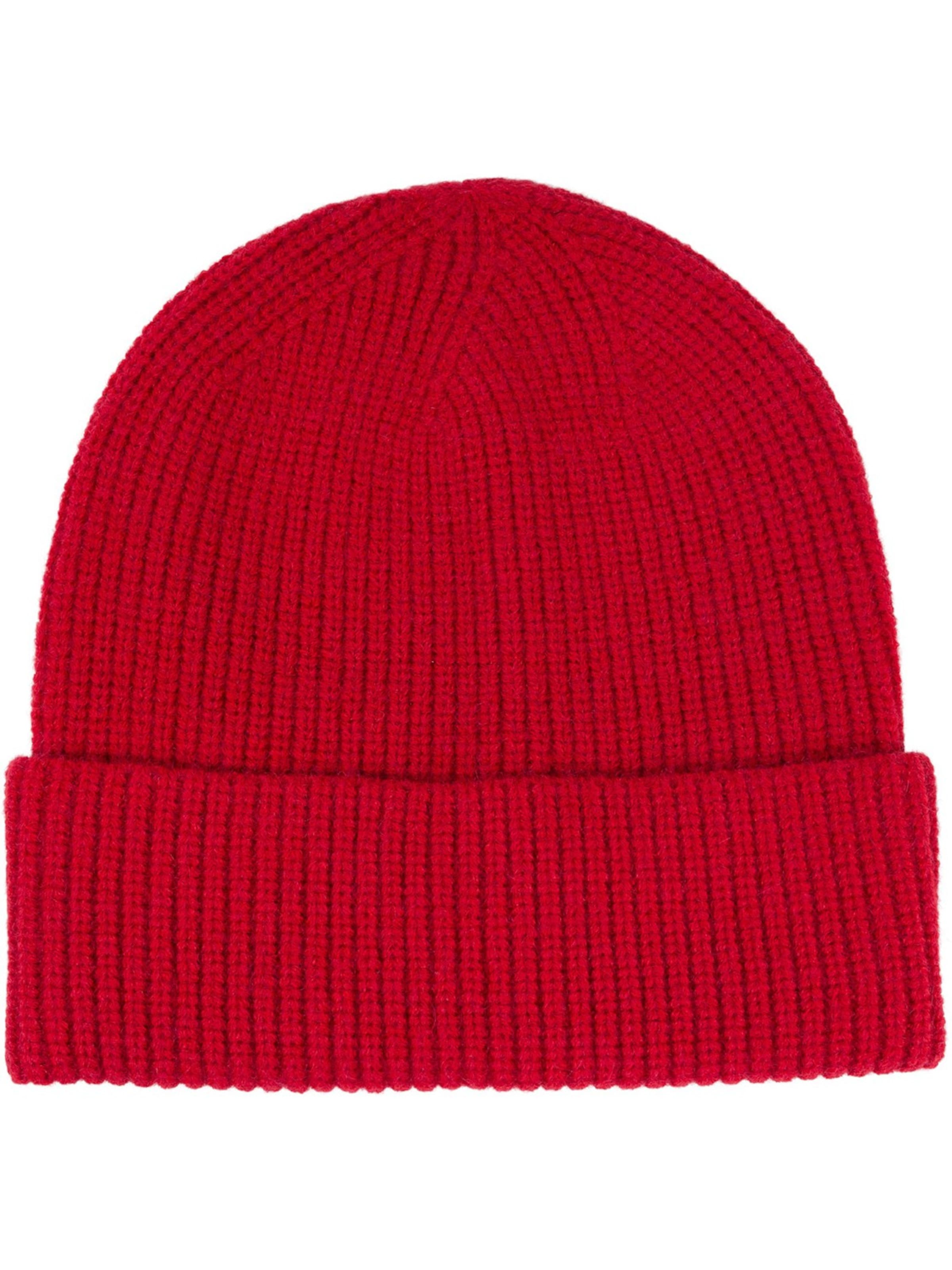 styleBREAKER Beanie 'Feinstrick Beanie Mütze mit Krempe' in Red, Item view