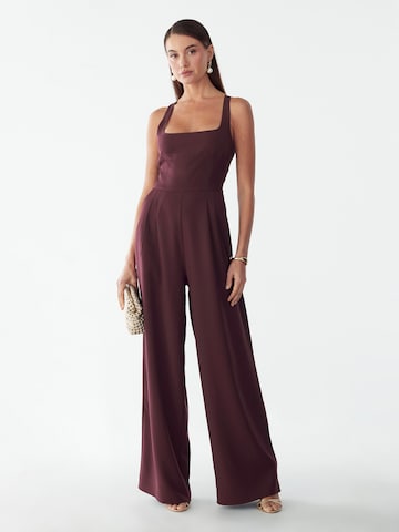 BWLDR - Jumpsuit 'Cherie' en rojo: frente