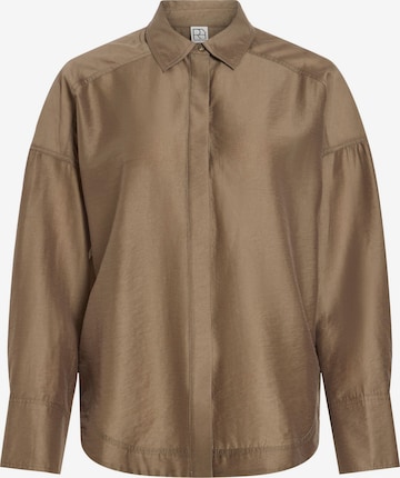 Camicia da donna di ROUGE EDIT in marrone: frontale