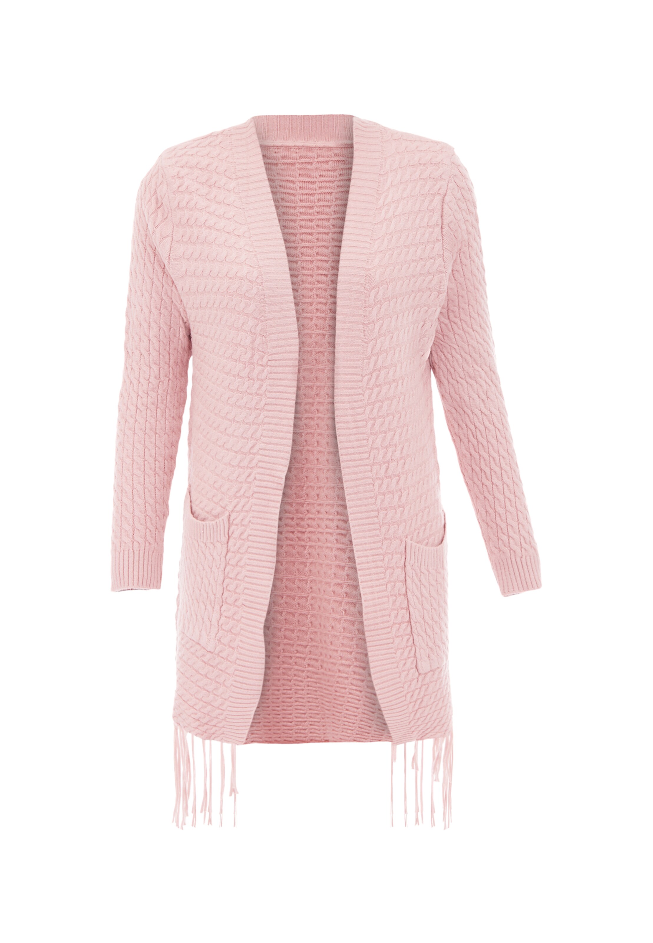 isha Knit Cardigan in Pink: front