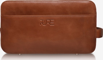 PURE Studios Toiletry Bag 'Atlas XL' in Brown: front