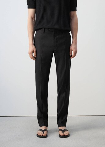 MANGO MAN Slim fit Pants 'Amalfi' in Black: front