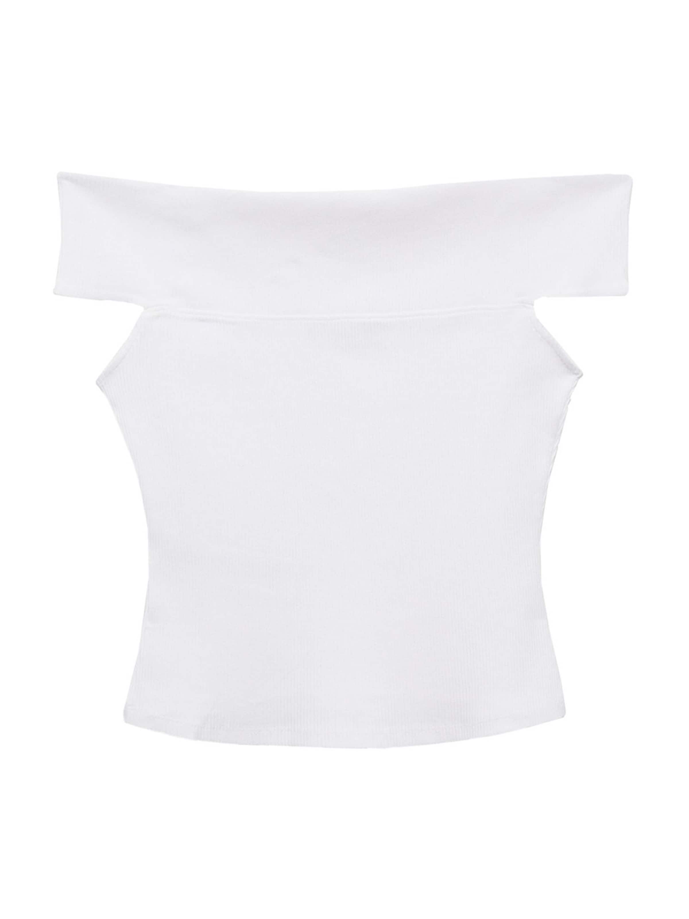 MANGO Broderad topp 'BACALARY' i vit: framsida