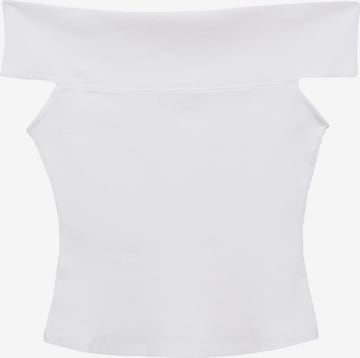 MANGO Broderad topp 'BACALARY' i vit: framsida