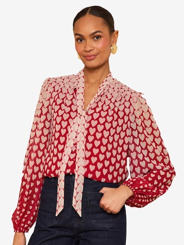 love & roses Bluse in Rot: Vorderseite