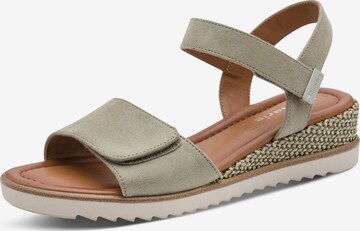 Sandales Tamaris en vert : devant