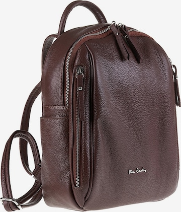 PIERRE CARDIN Backpack in Brown: front