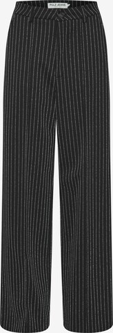 Wide Leg Pantalon à plis 'Kira' PULZ Jeans en noir : devant