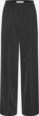 PULZ Jeans Wide leg Pleated Pants 'Kira' in Black: front