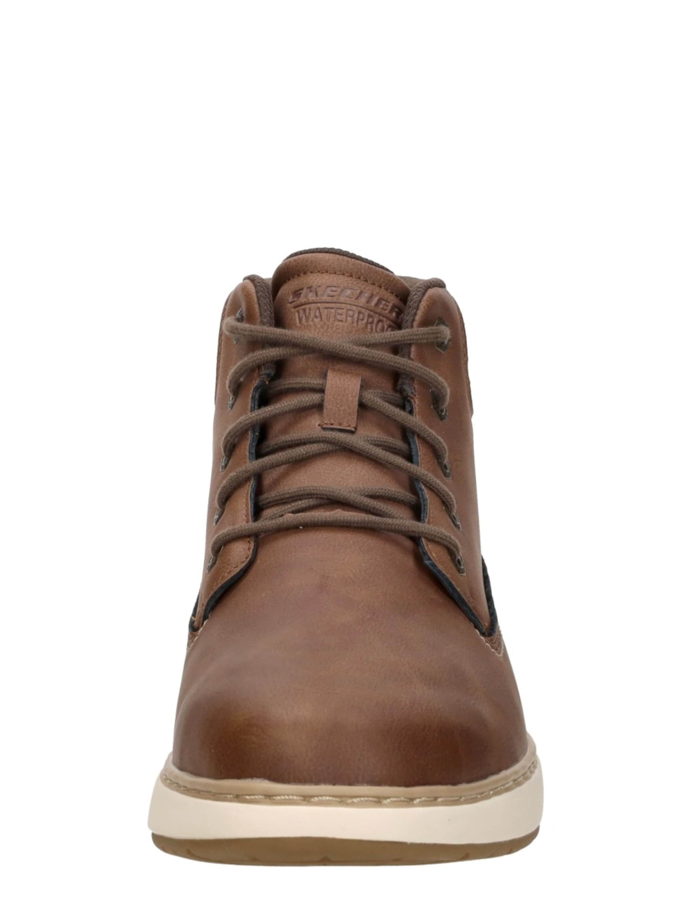 SKECHERS Veterlaarzen 'Relaxed Fit: Garlan - Deno' in Bruin