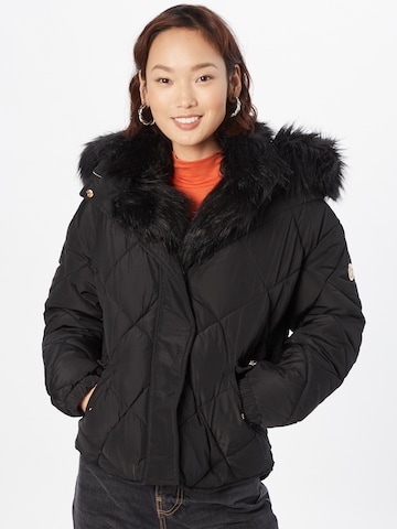 River Island Winter Jacket in Black: front