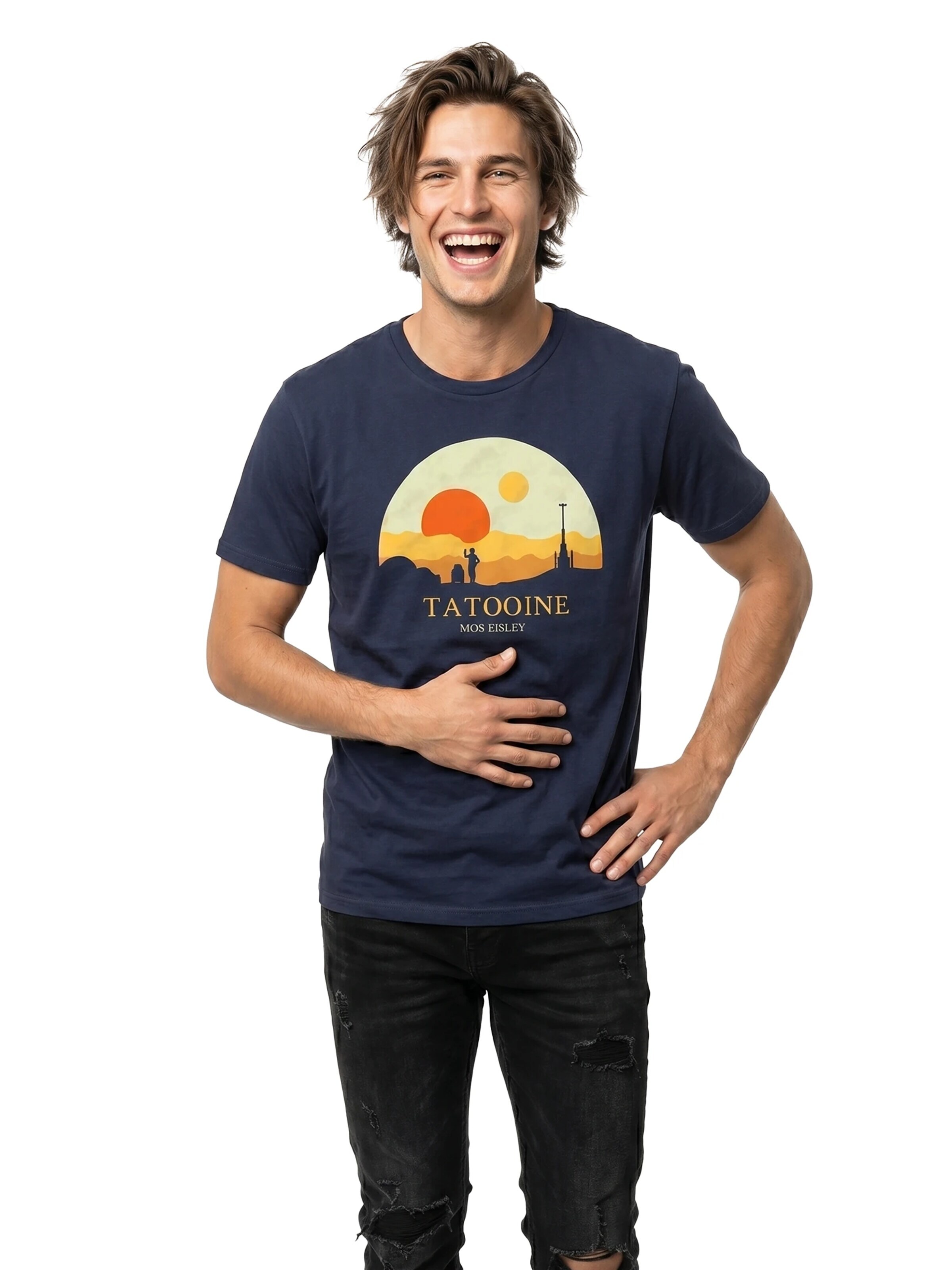 MAKAYA Shirt 'Tattoine' in Blue
