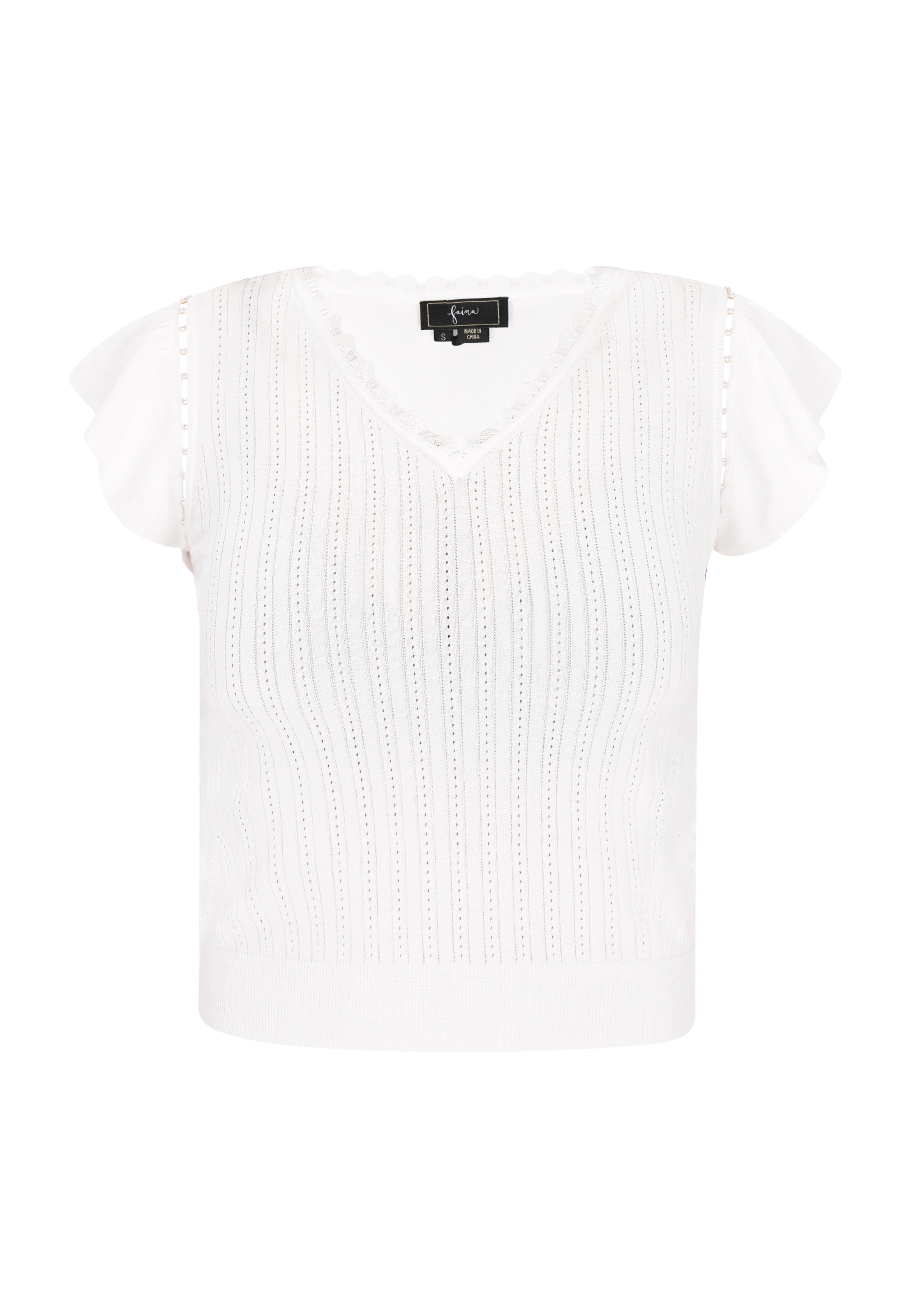 balta faina Palaidinė be rankovių: priekis