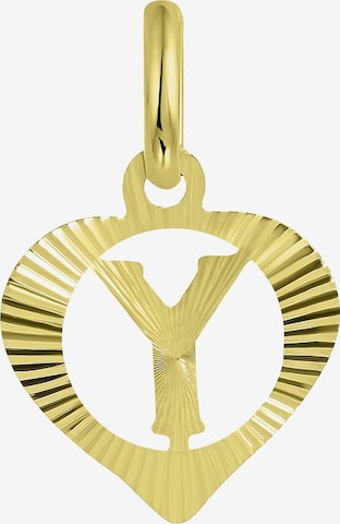 Lucardi Pendant 'Buchstabe' in Gold: front
