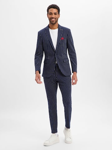 Coupe slim Costume 'Brixdon/Hoxdon' Finshley & Harding London en bleu : devant