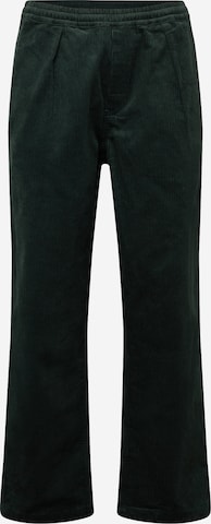 HUF Loose fit Pleat-front trousers in Green: front
