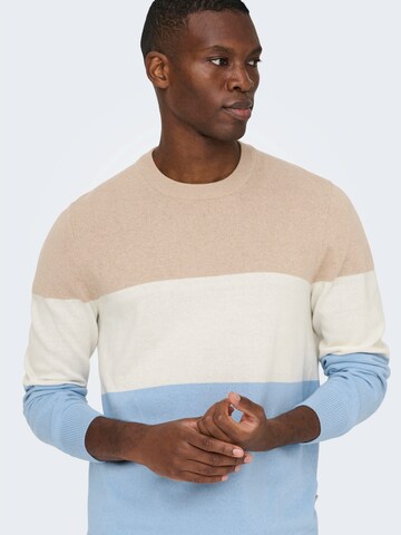 Only & Sons Sweater 'ONSREX' in Blue