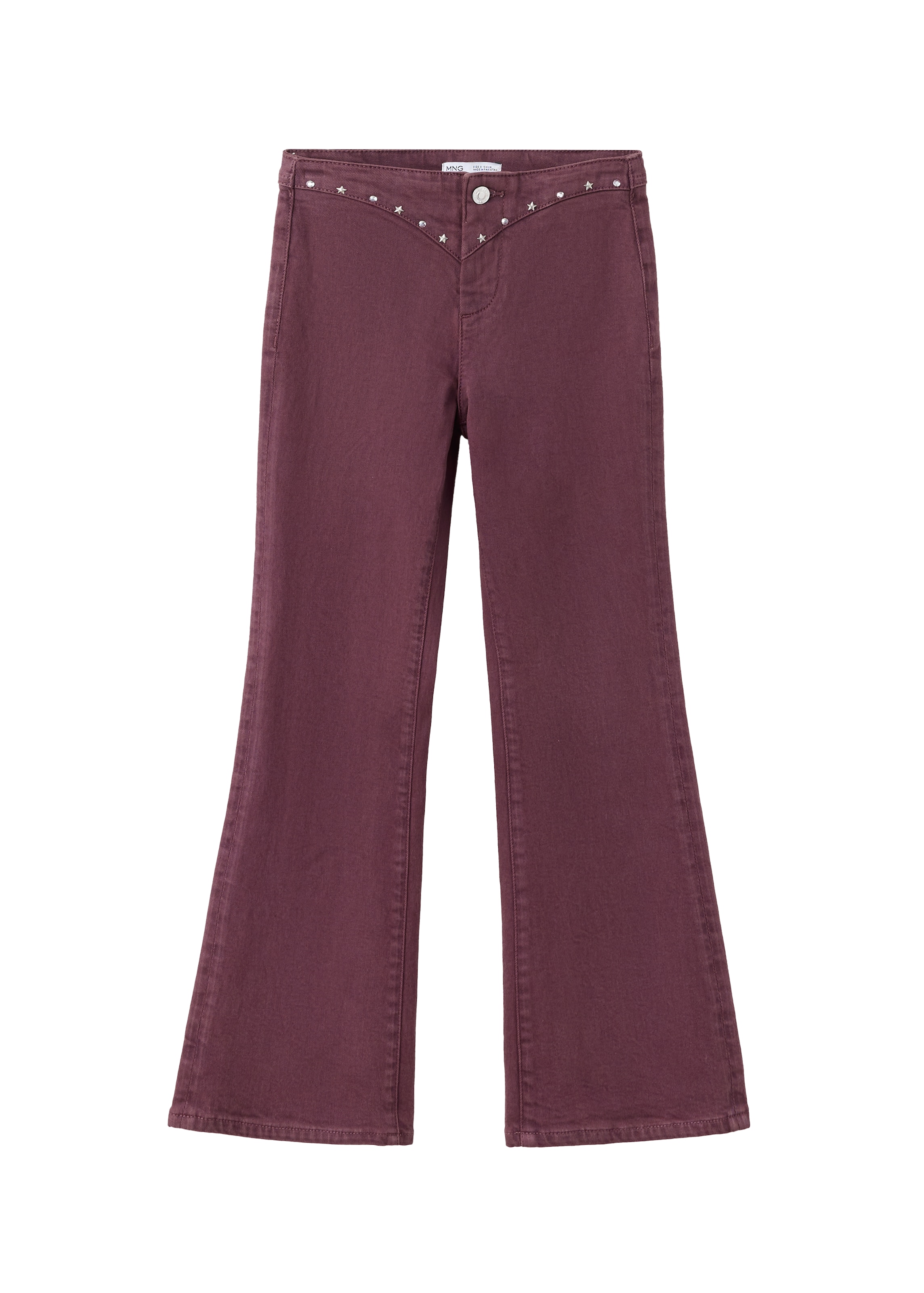 MANGO KIDS Flared Jeans 'Flarexy' in Lila: voorkant