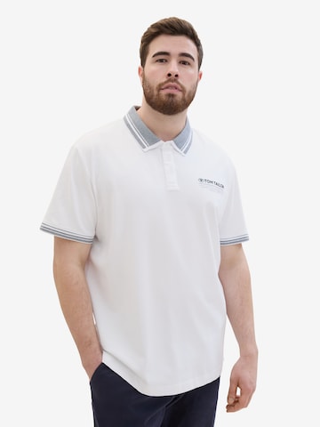 TOM TAILOR Men + T-shirt i vit: framsida