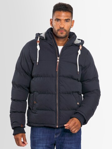 Alessandro Salvarini Winter Jacket in Blue: front
