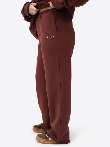 TATES Wide Leg Sporthose in Rot