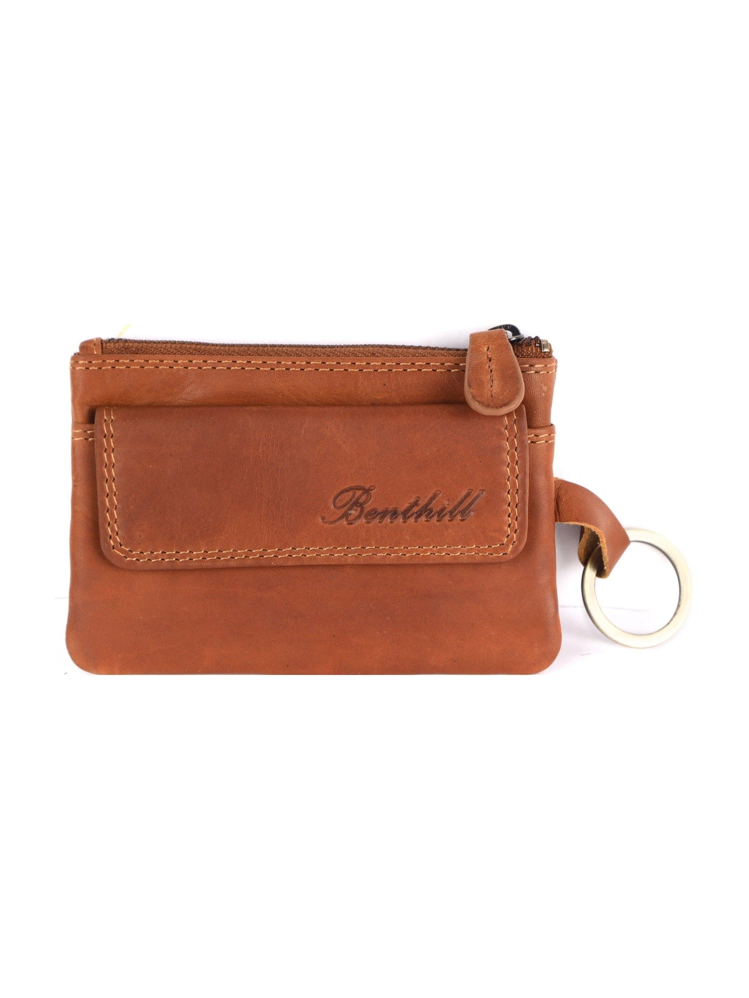 Benthill Key Ring in Brown: front