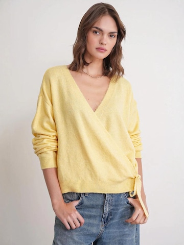 MixRay Gebreid vest in Geel: voorkant