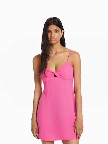Bershka Letní šaty – pink: přední strana