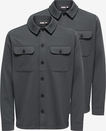 Only & Sons Hemd 'Newkodyl' in Grau: Vorderseite