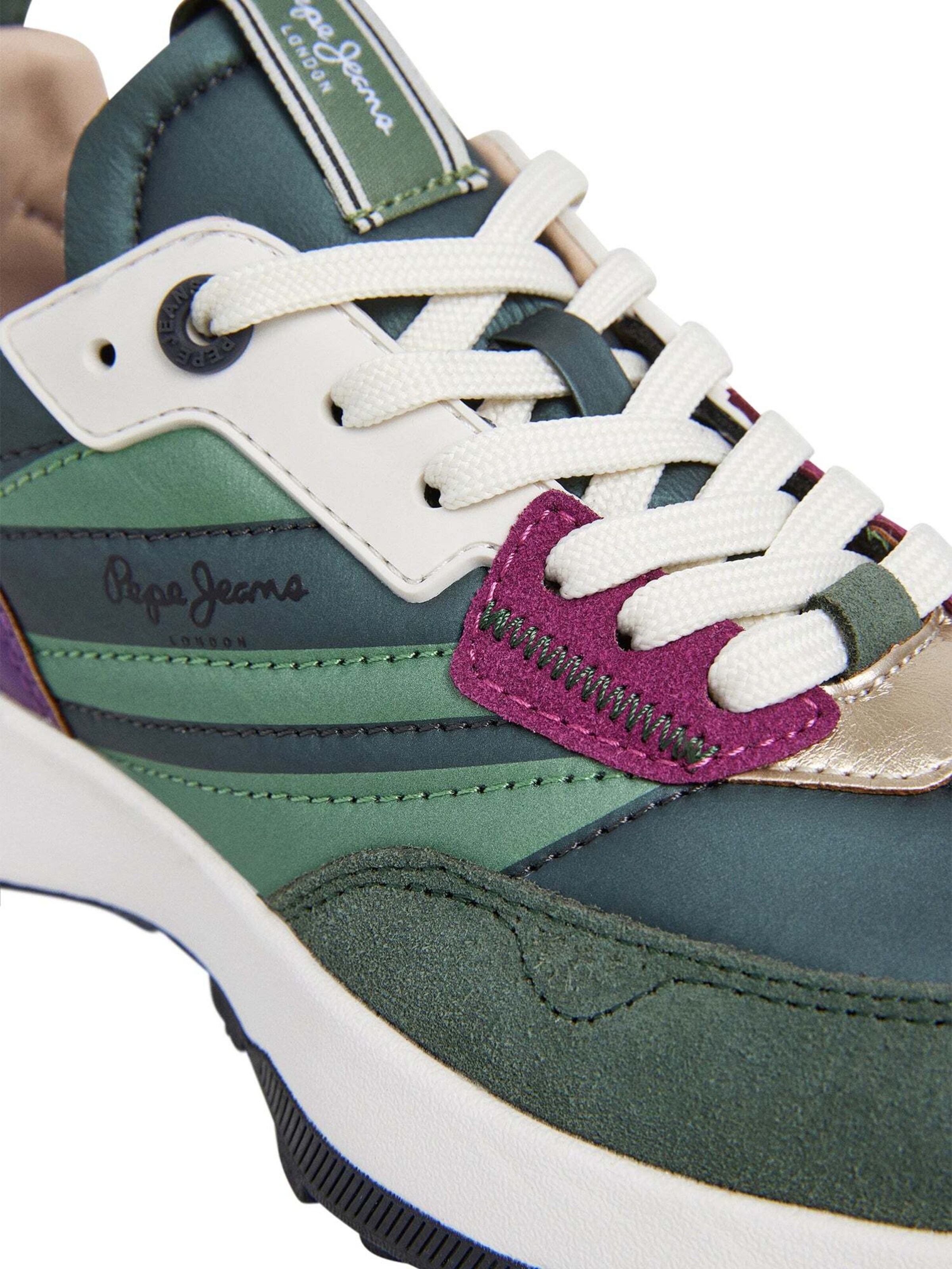 Baskets basses 'Lucky Shiny' Pepe Jeans en vert