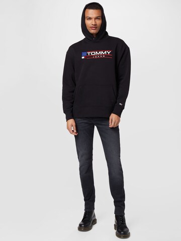 Tommy Jeans Sweatshirt 'Modern Sport' in Schwarz
