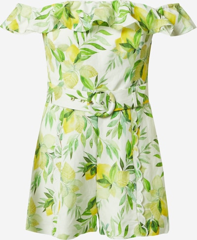 Forever New Jumpsuit 'Brodie Bardot' en limón / verde hierba / verde pastel / verde claro / blanco, Vista del producto