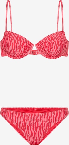 LSCN by LASCANA Koszulkowy Bikini w kolorze pomarańczowy: przód