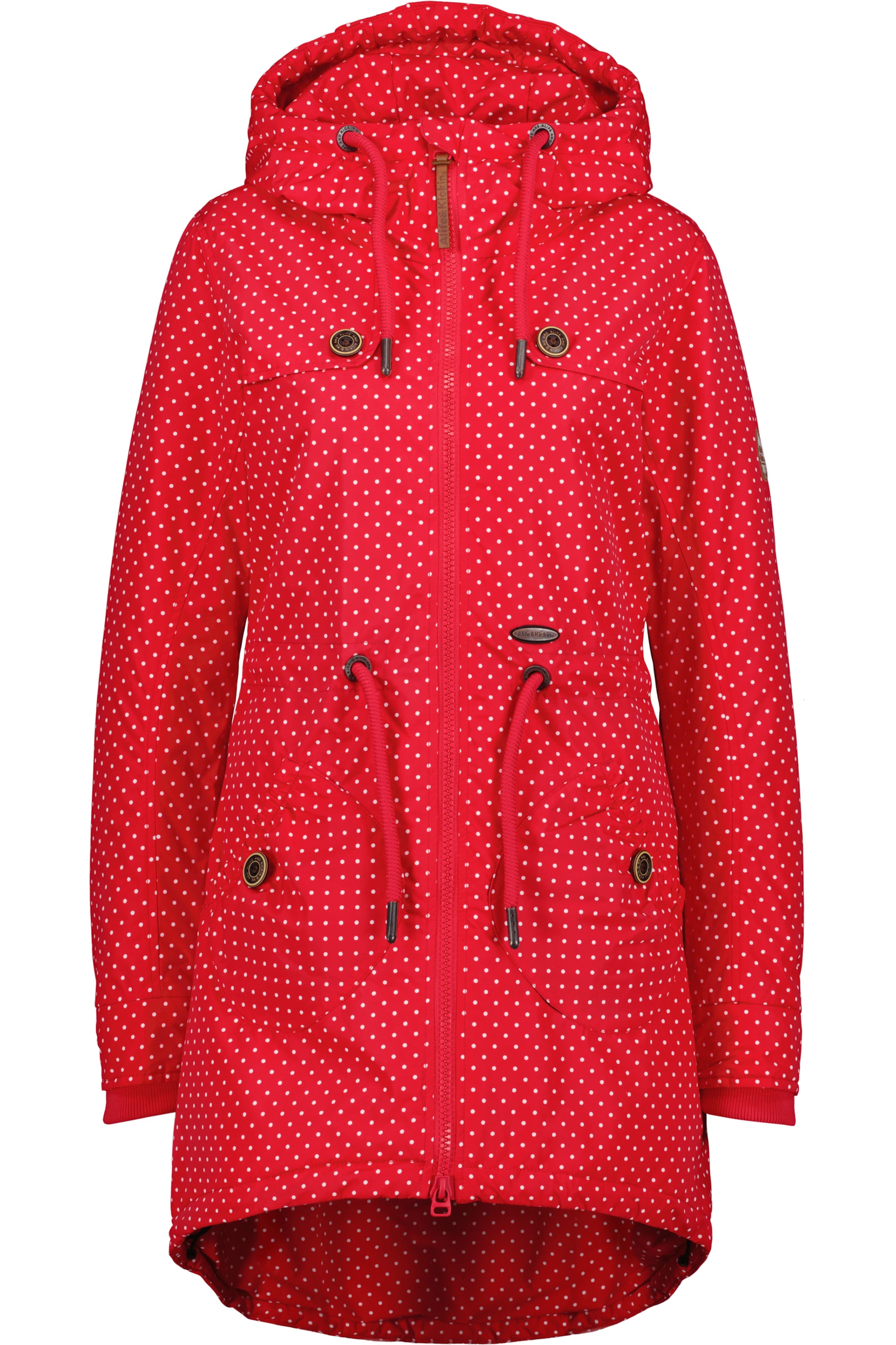 Parka de primăvară-toamnă 'KarlottiAK' de la alife & kickin pe roșu: față