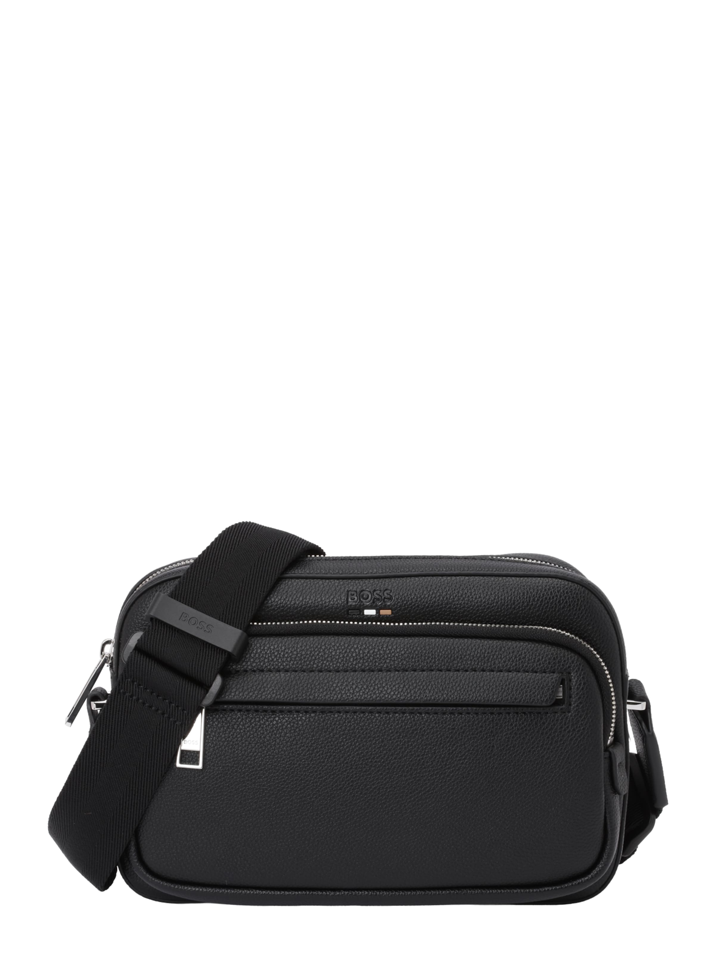 BOSS - Mala de ombro 'Ray' em preto: frente